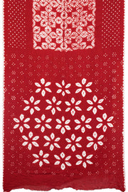 Maroon Handwoven Bandhani Modal Saree 10063906