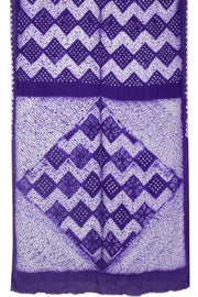 Purple Handwoven Bandhani Modal Saree 10063909