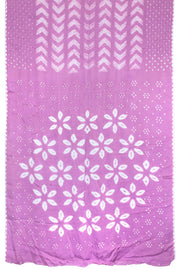 Purple Handwoven Bandhani Modal Saree 10063912