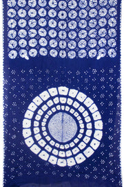 Blue Handwoven Bandhani Modal Saree  10063913