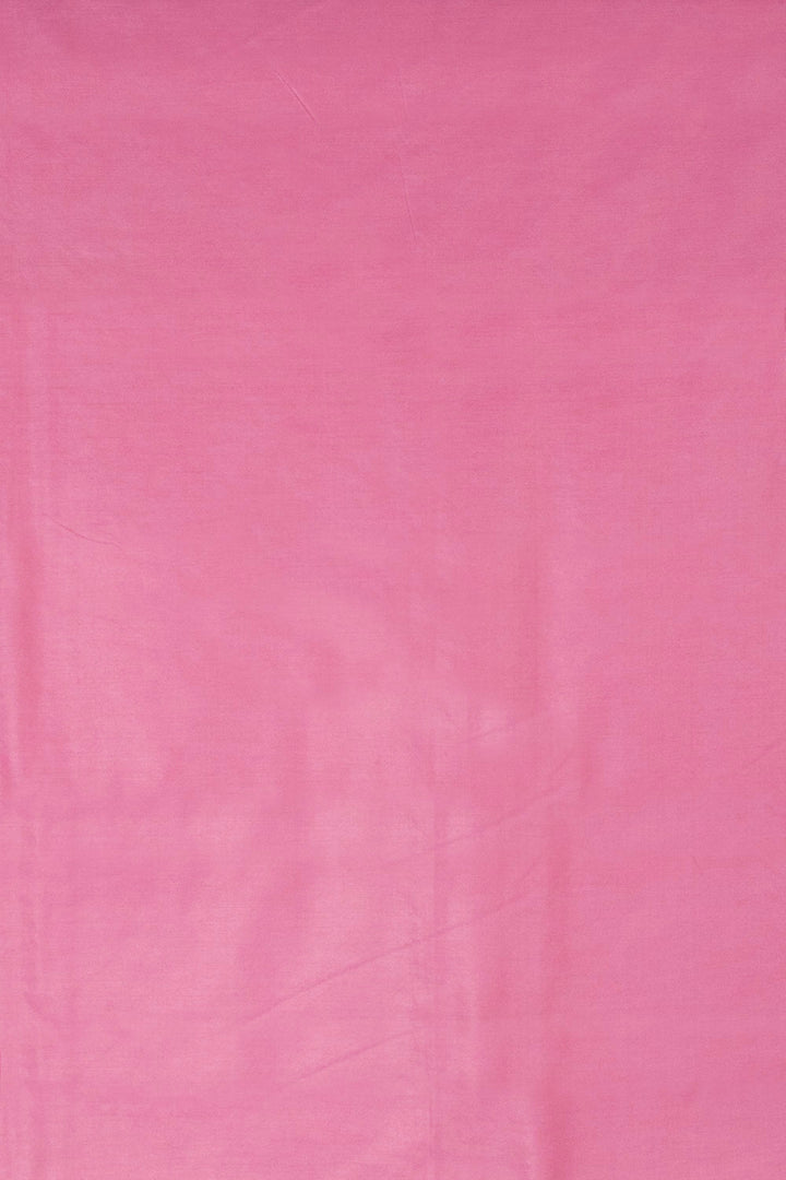 Pink 3 Piece Banarasi Silk Cotton Salwar Suit Material - Avishya