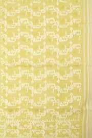 Sweet Corn Yellow Handloom Jamdani Style Jamdani Cotton Saree - Avishya