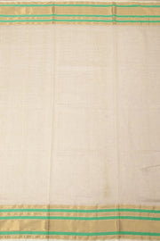 Off White Handloom Maheshwari Silk Cotton Saree  - Avishya.com