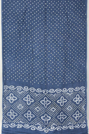 Grey Handcrafted Bandhani Cotton Saree - Avishya