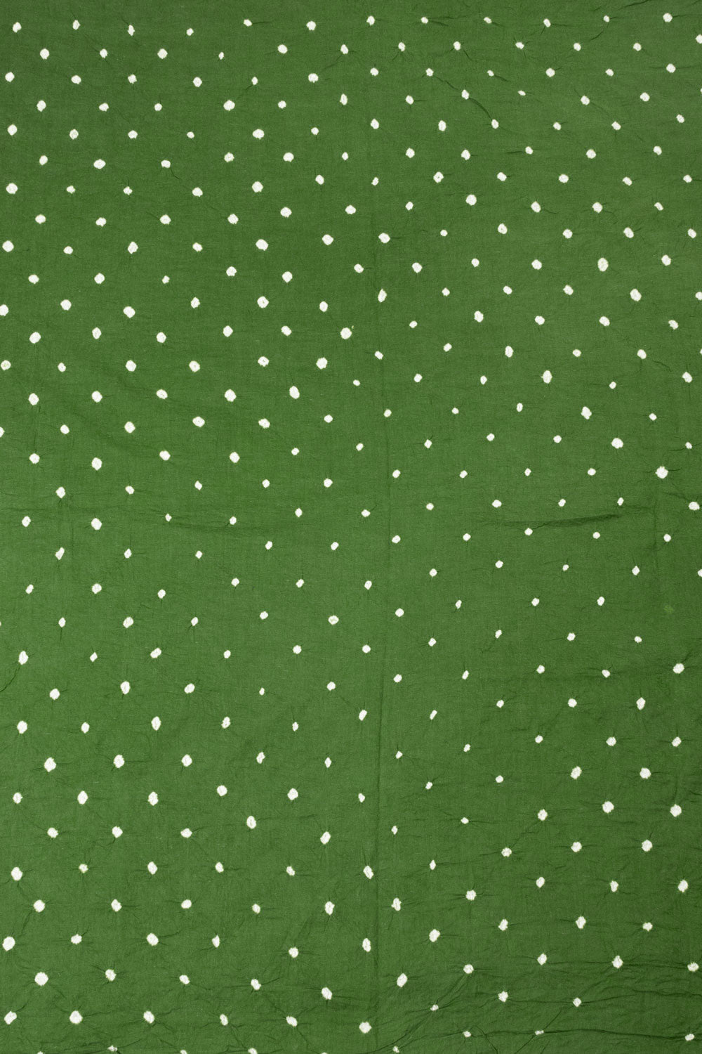 Olive Green Bandhani Cotton 3-Piece Salwar Suit Material - Avishya