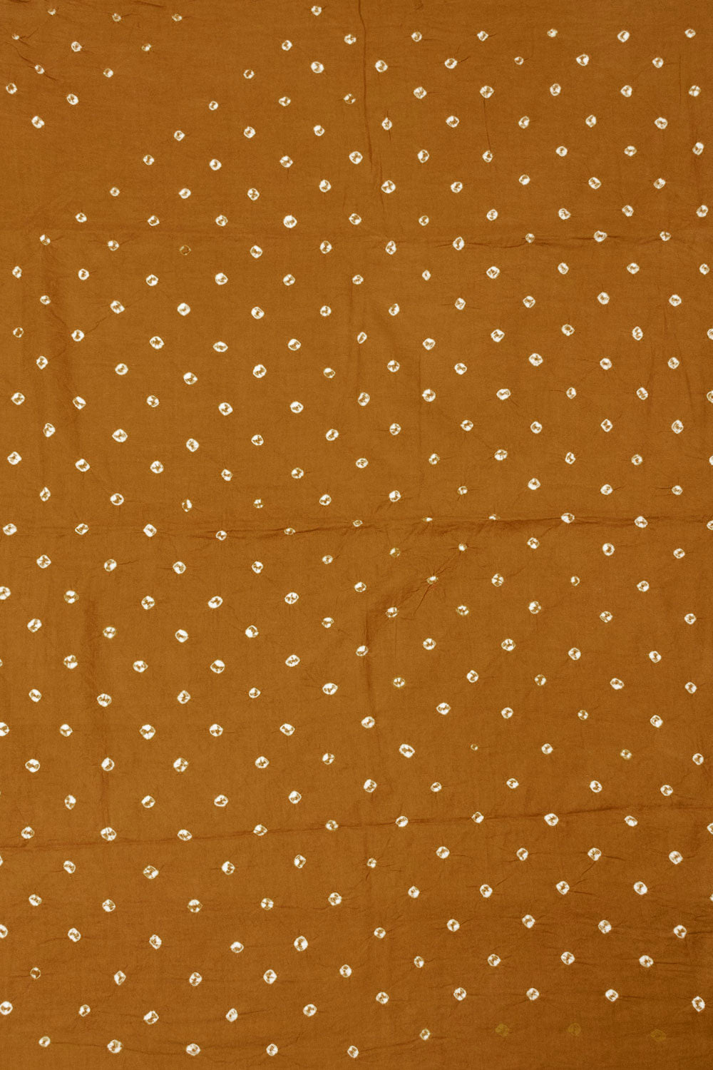 Golden Brown Bandhani Cotton 3-Piece Salwar Suit Material - Avishya