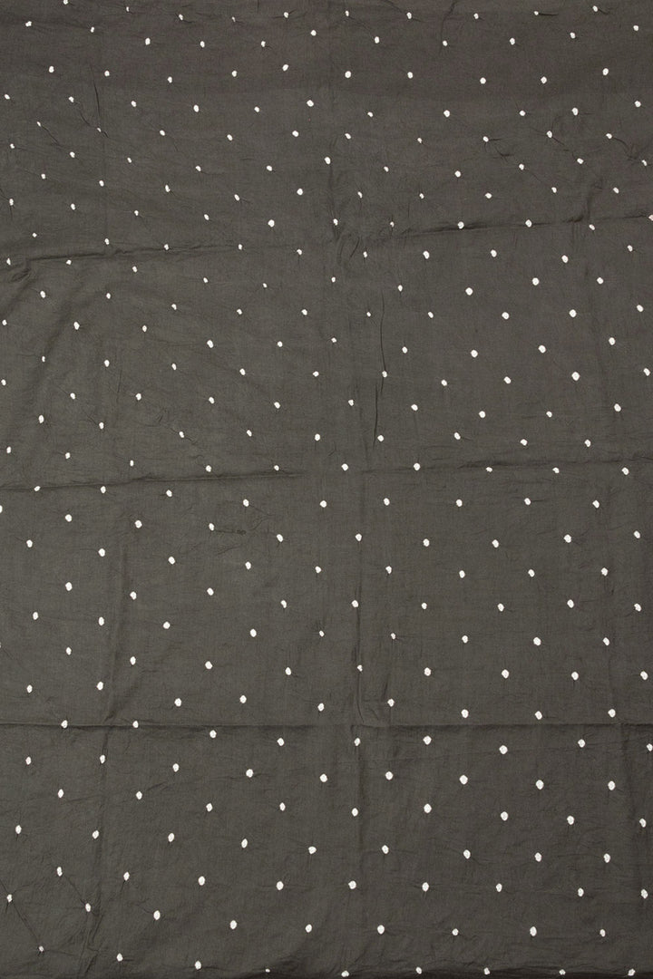 Black Bandhani Cotton 3-Piece Salwar Suit Material - Avishya