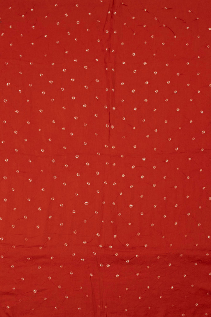 Red Bandhani Salwar Suit Material - Avishya