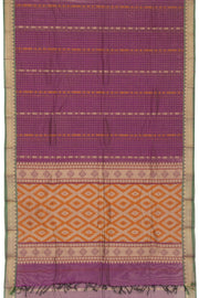 Magenta Handloom Kanchi Cotton Saree - Avishya 