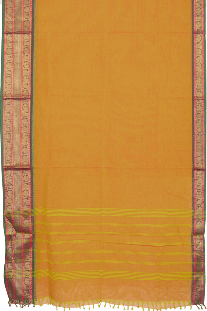 Yellow Handloom Chettinad Cotton Saree