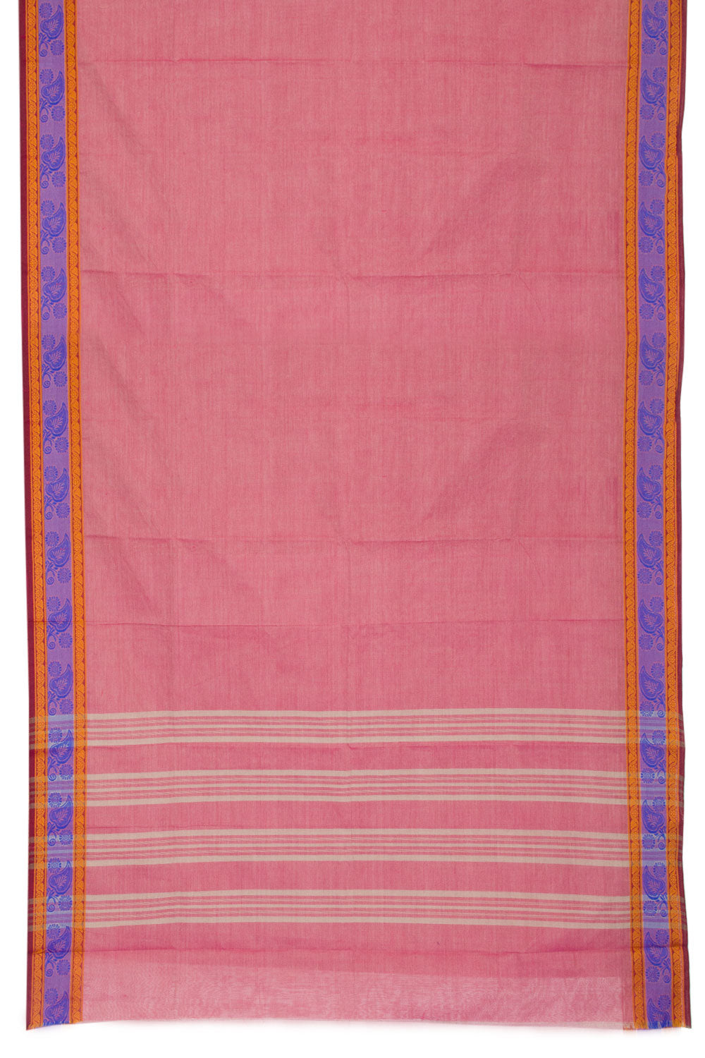 Onion Pink Handloom Chettinad Cotton Saree Avishya