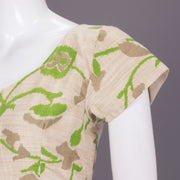 Beige Handcrafted Tussar Silk Blouse 10064271