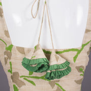 Beige Handcrafted Tussar Silk Blouse 10064272