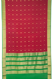 Chilli Red Mysore Crepe Silk Saree- Avishya