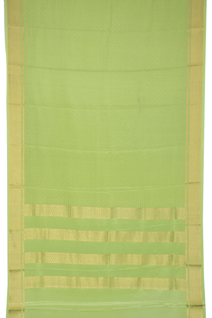Pista Green Mysore Crepe Silk Saree | Avishya