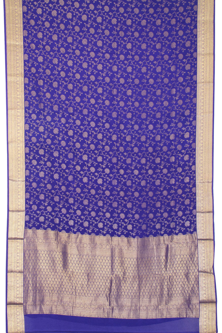 Purple Mysore Crepe Silk Saree - 10064327