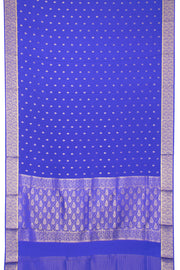 Blue  Mysore Crepe Silk Saree 10064333