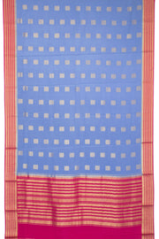 Blue Mysore Crepe Silk Saree 10064334
