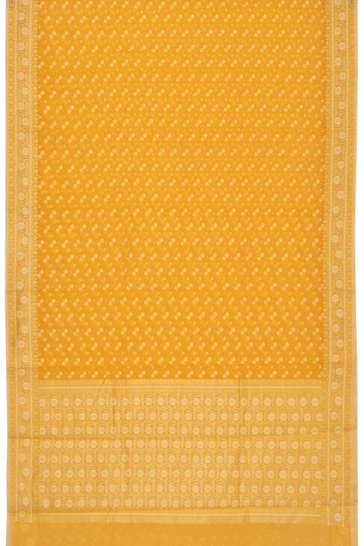 Yellow Handloom Banarasi Cotton Saree - Avishya 