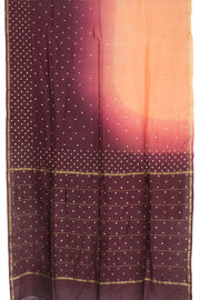 Peach Handwoven Chanderi Silk Cotton Saree - Avishya