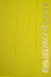 Yellow Green Handloom Khaddi Banarasi Chiffon Saree - Avishya