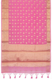 Pink Banarasi Organza Saree 10064569