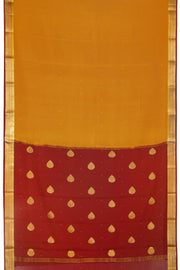 Golden yellow Mysore Crepe Silk Saree 10064636