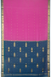 Cotton Candy Pink Mysore Crepe Silk Saree 10064637
