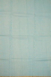 Blue Printed Chanderi Silk Cotton Saree - Avishya