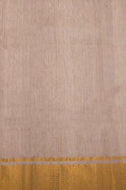 Grey Handwoven Chanderi Silk Cotton Saree - Avishya