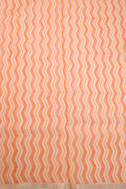 Orange Printed Chanderi Saree 10064680