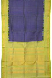 Navy Blue Handloom Gadwal Kuttu Silk Saree  - Avishya