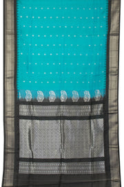 Blue Handloom Gadwal Kuttu Silk Saree - Avishya