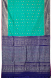 Sea Green Handloom Gadwal Kuttu Silk Saree - Avishya
