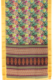 Multicolour Printed Linen Saree - Avishya
