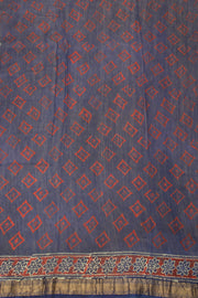 Blue Anokhi Hand Block Printed Saree - Avishya