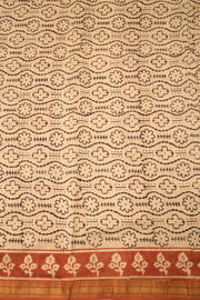 Cream Anokhi Hand Block Printed Saree - Avishya