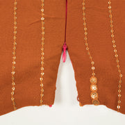 Brown Sequin Embroidered Georgette Blouse - Avishya