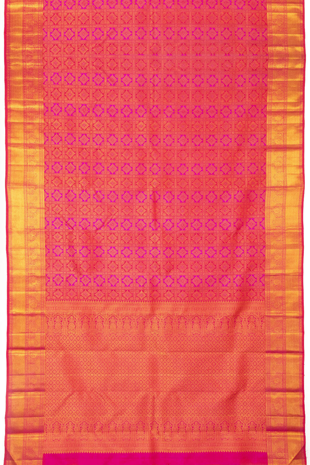 Dual Tone Pink Bridal Kanjivaram Silk Saree - Avishya