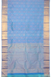 Steel Blue Bridal Kanjivaram Silk Saree 10064982
