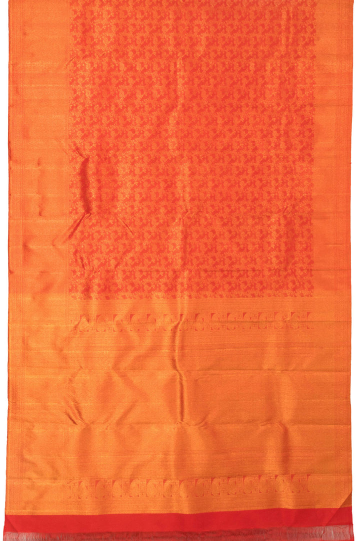 Dual Tone Red Bridal Kanjivaram Silk Saree - Avishya