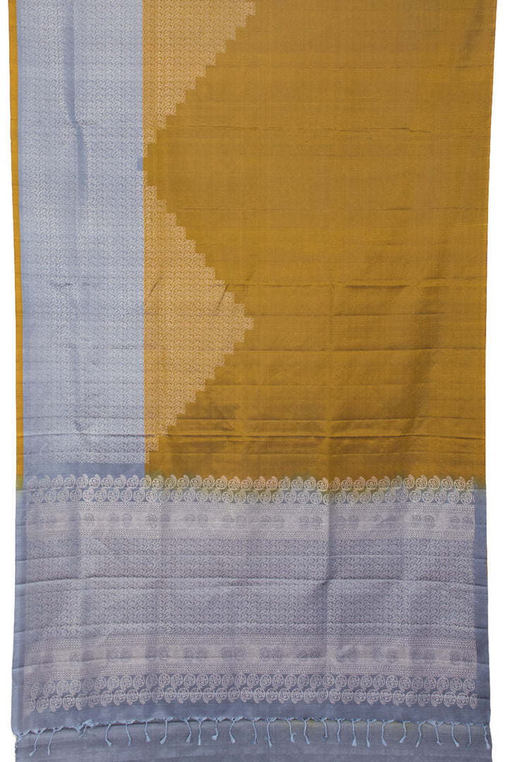Golden Brown Handloom Kanjivaram Soft Silk Saree 10065017