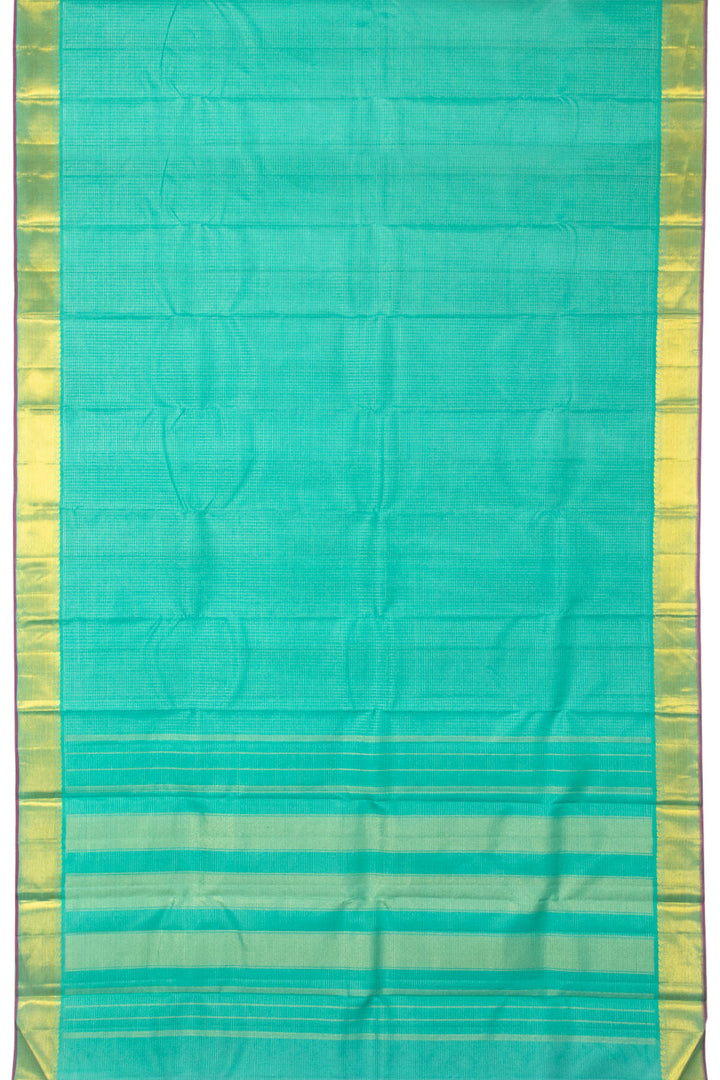 Turquoise Blue Kanjivaram Silk Saree 10065044