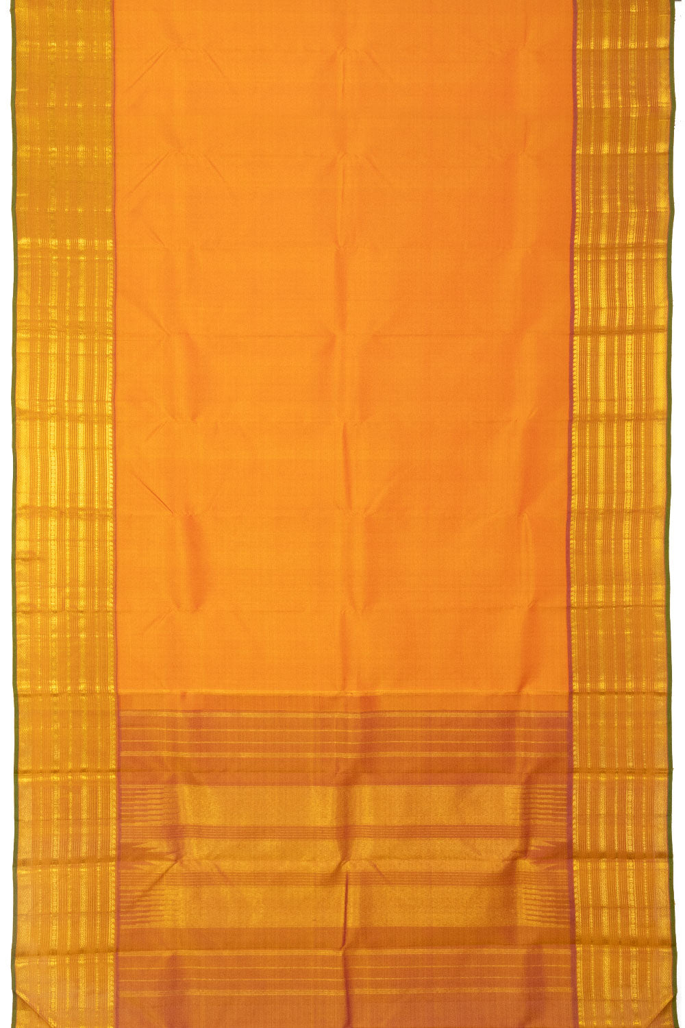 Orange Handloom Kanjivaram Silk Saree 10065046