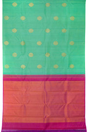 Turquoise Green Handloom Kanjivaram Silk Saree 10065053