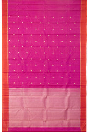 Hot Pink Handloom Kanjivaram Silk Saree 10065057