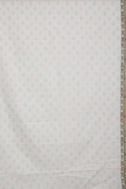 Green Hand Block Printed Cotton 3-Piece Salwar Suit Material 10065061