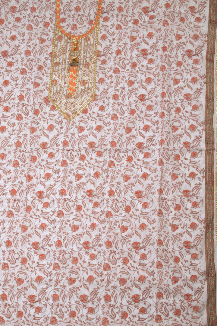 Gotapatti Embroidered 3-piece Cotton Salwar Suit Material - Avishya