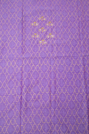 Lavender  Embroidered 3-Piece Silk Cotton Salwar Suit Material  - Avishya