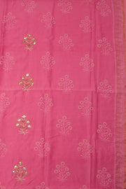 Pink Embroidered 3-Piece Silk Cotton Salwar Suit Material  - Avishya